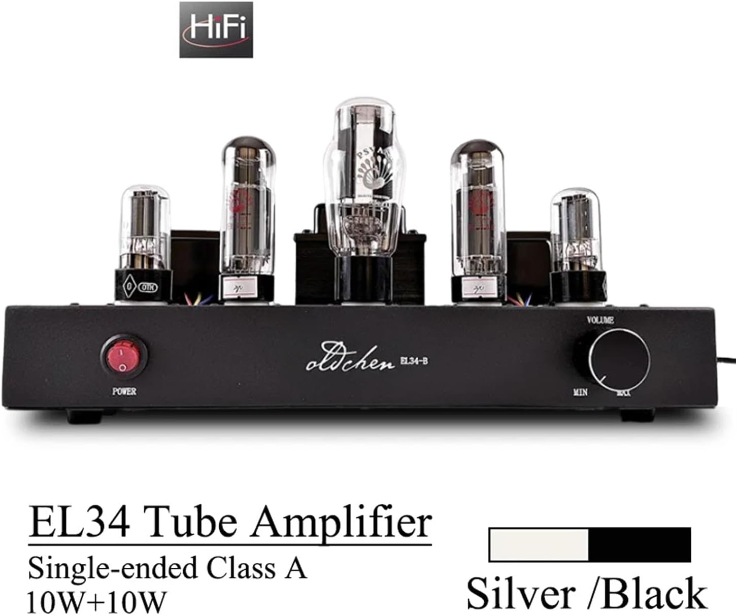 EL34 Single-Ended Class A Hand-Wired Point-to-Point 10W Vacuum Tube HiFi Integrated Power Amplifier Black Zevon