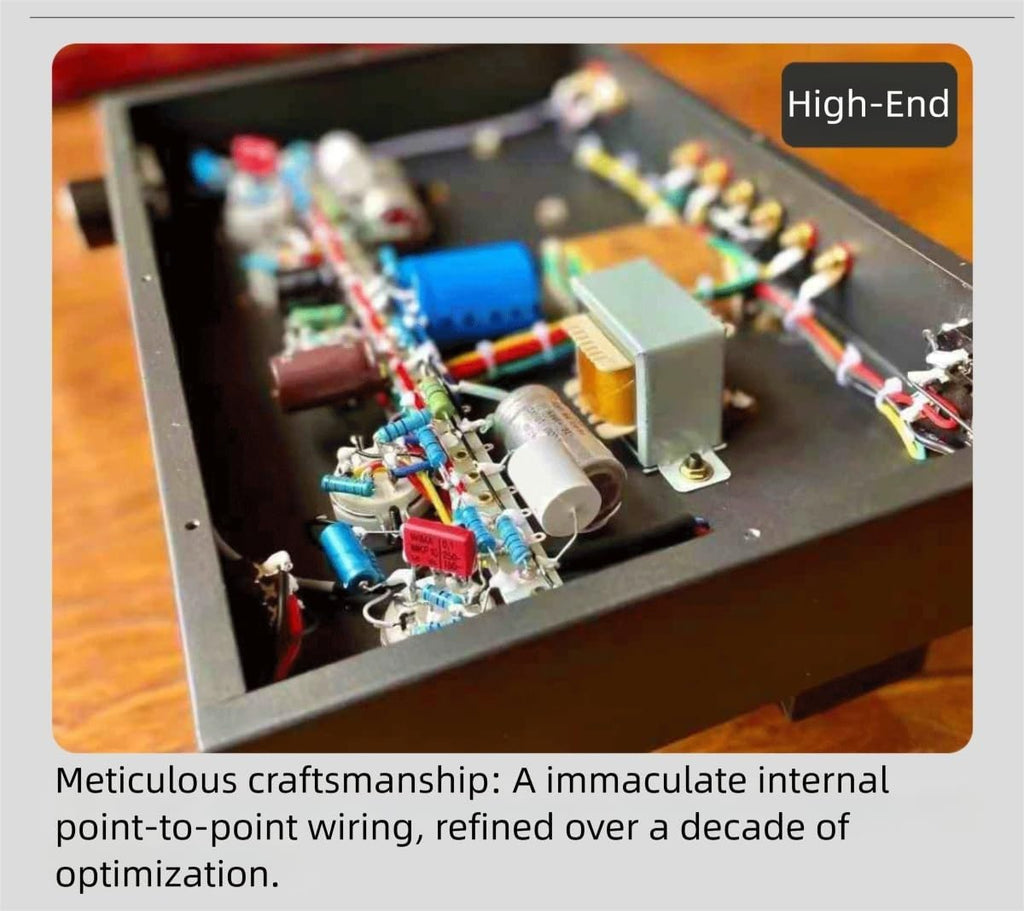 EL34 Single-Ended Class A Hand-Wired Point-to-Point 10W Vacuum Tube HiFi Integrated Power Amplifier Black Zevon