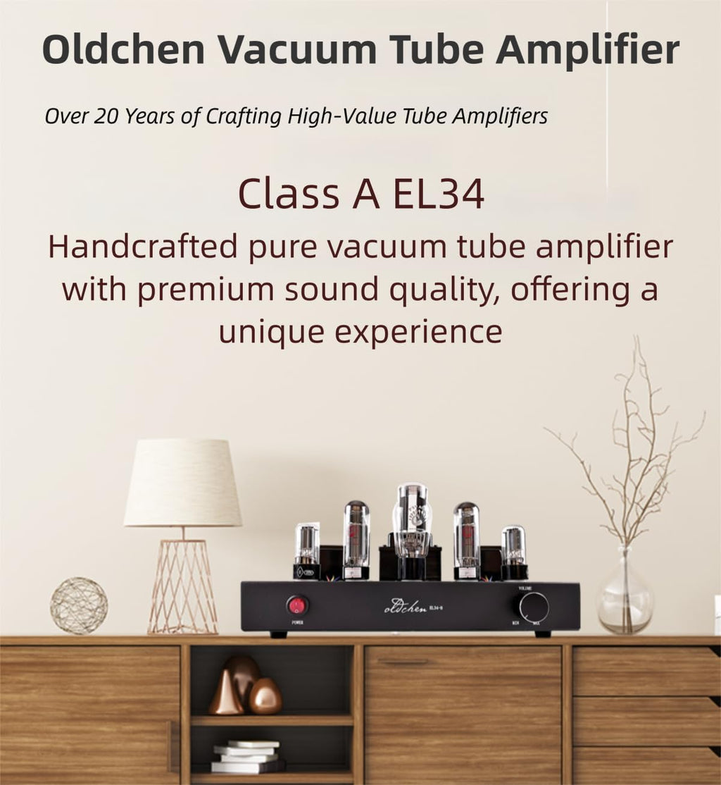 EL34 Single-Ended Class A Hand-Wired Point-to-Point 10W Vacuum Tube HiFi Integrated Power Amplifier Black Zevon