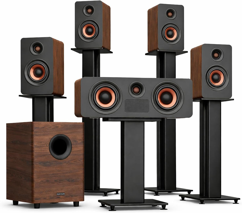 True 5.1.4 Hi-Fi Dolby Atmos Surround Sound System 900W Home Theater Soundbar with 4 Surrounds & 25Hz Subwoofer eARC Zevon