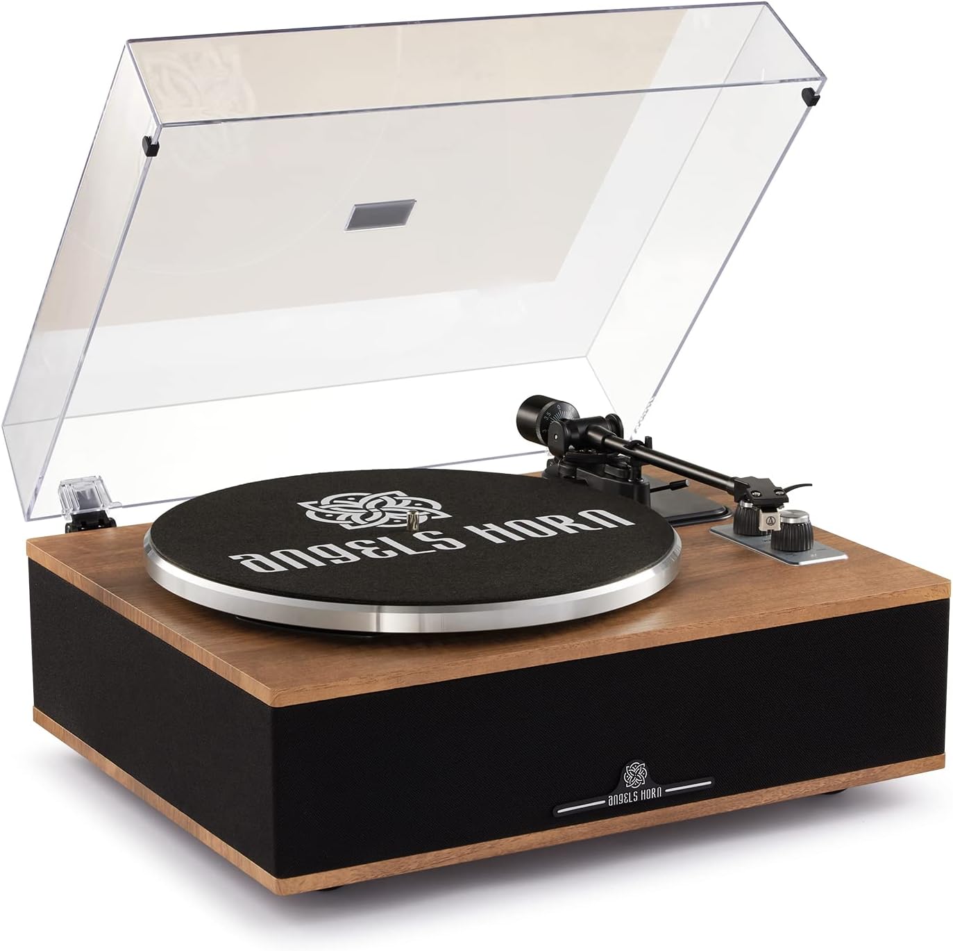 Bluetooth Belt-Drive 2-Speed Record Player Turntable with Built-in Speakers Phono Preamp & AT-3600L Magnetic Cartridge Zevon