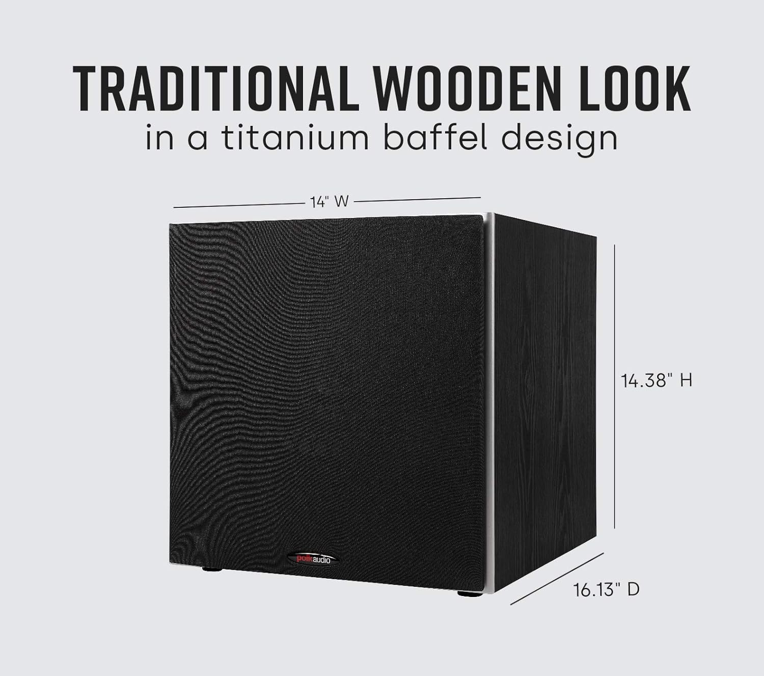 Polk Audio PSW10 10" Powered Subwoofer Compact Home Theater Big Bass Speaker with Power Port Technology Up to 100W Zevon