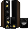 Signature HiFi 5.1-Channel Home Theater Speaker System with 3-Way Towers Center Rear Surrounds & DB10 Subwoofer Natural Walnut Zevon